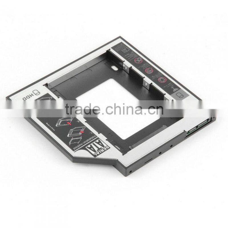 Latest Hard Disk Case High quality 9.5mm Universal SATA 2nd HDD SSD Hard Drive Caddy for CD/DVD-ROM Optical