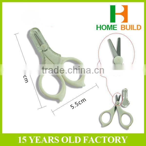 Factory price HB-S3100 CE qualified Plastic Cover Baby Nail Scissors