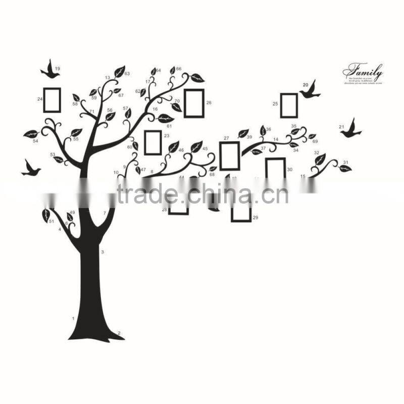 Fashion decorative DIY wall sticker Memory tree photos sitting room wall stickers TV setting post