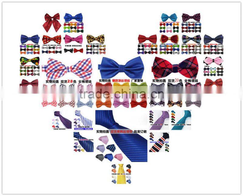 Wholesale Promotional British Style Polyester/Cotton Custom Bow Tie
