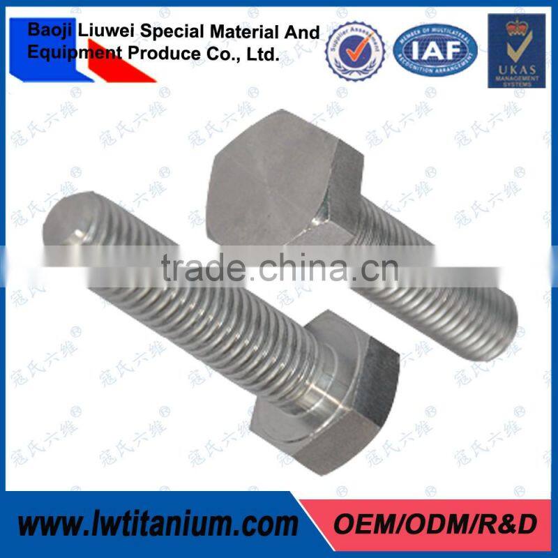 Ti Gr2 DIN 933 M24 x 110 Titanium Hexagon Head Bolts