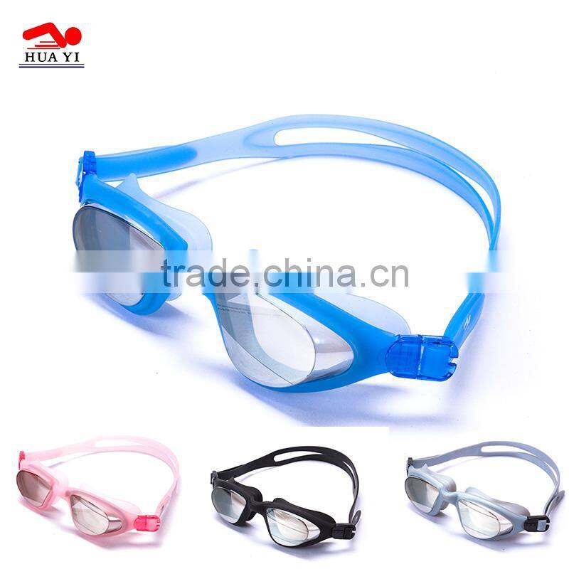 Summer watersports equipment Adult mirrored big lens Swimming Glasses eyewear wholesale