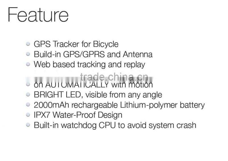 Bike LED taillight with GPS tracker