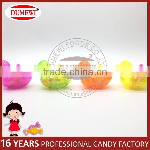 Crystal Duck Shape Kids Toys with Fruit Powder Candy & Tea Cup