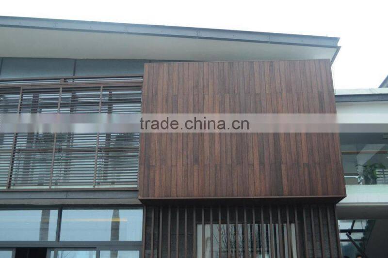Chinese Outdoor Wall Panel Strand Woven Bamboo Wall Strips LIght Chocolate Color---KE-OS0888