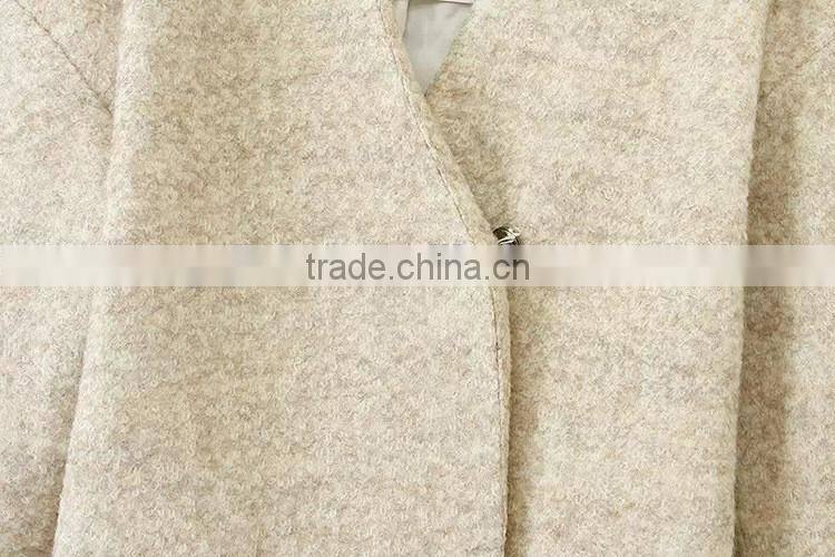 women's cashmere coat New woolen coat woman jacket winter overcoat solid clothes Woollen coat female long outwear