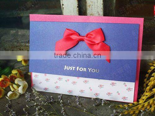 black ribbon pull bow for invitations card