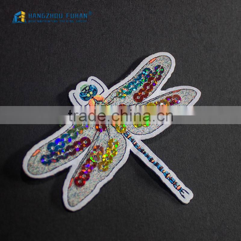 Manufacturer Wholesale Dragonfly Embroidery Applique Beads Patch