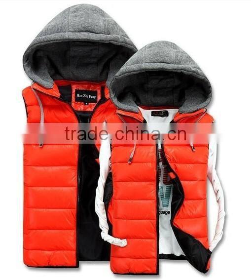 New Arrival Winter Sleeveless Women'S Hooded Lady Fashion Casual Waistcoat Shiny Vest Down-Padded JACKET