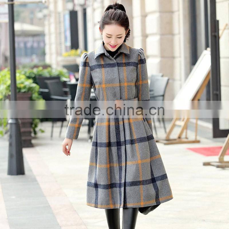 2017 Wool Long Knee Length Women Overcoat Winter Coat Long Winter Coats For Women