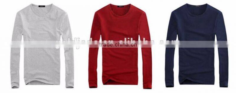 Customized manufactorying 100% cotton long-sleeve T shirt for man
