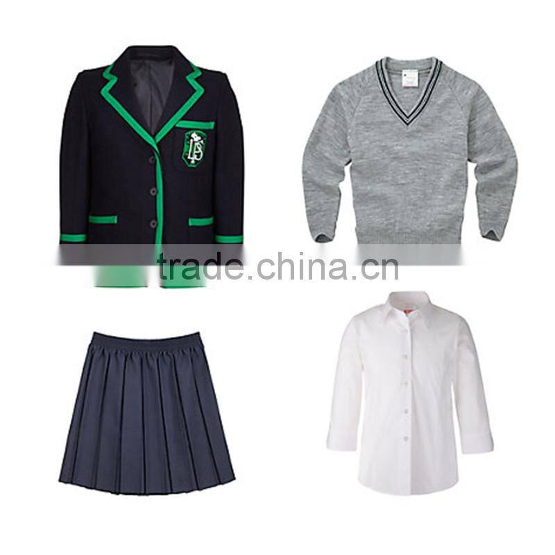 newest style kids school girl sexy uniforms design with pictures