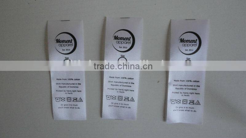 high quality customized garment labels printed label