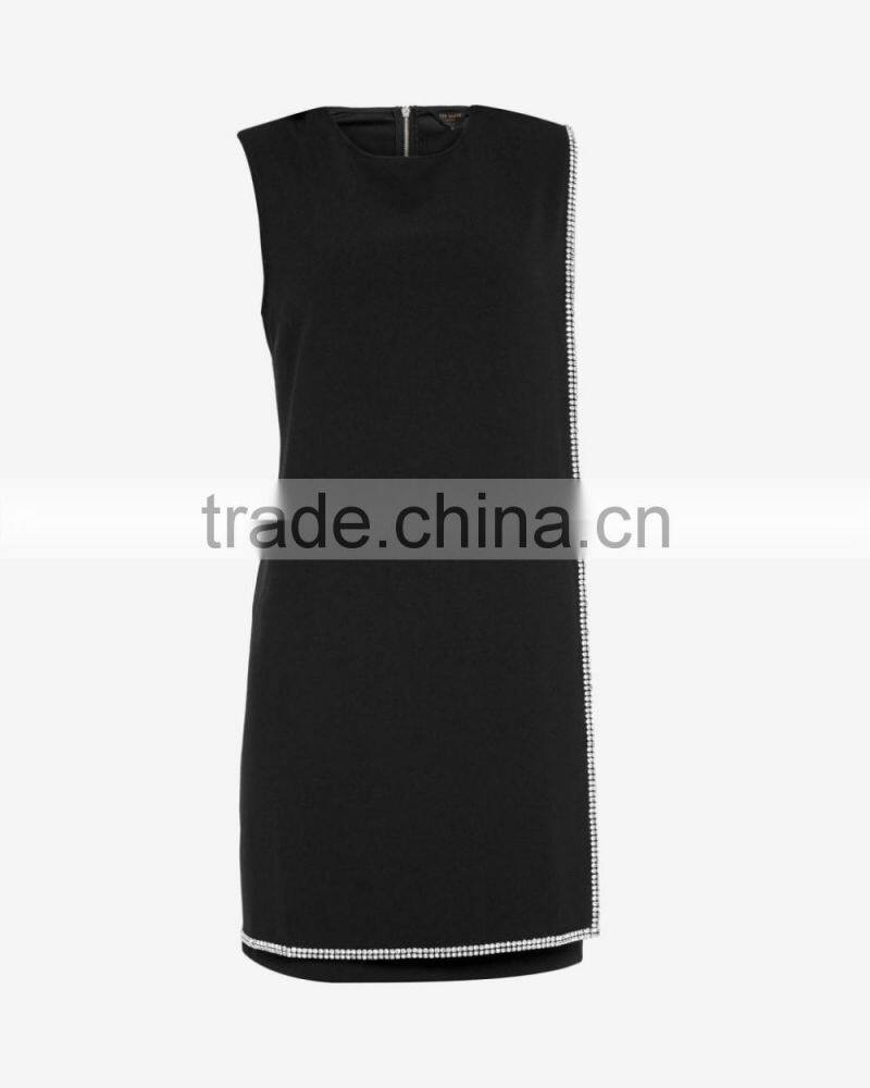 Women Clothing A-Line Double Layer beaded applique Dresses