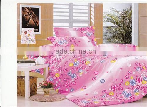 flower design photo printing diamond velvet wedding microfiber bed sheet