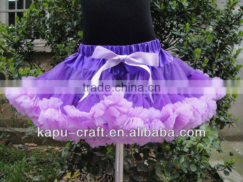 Top quality summer pettiskirt baby cloth chiffon ruffle tutu skirt girls clothing short skirt in stock
