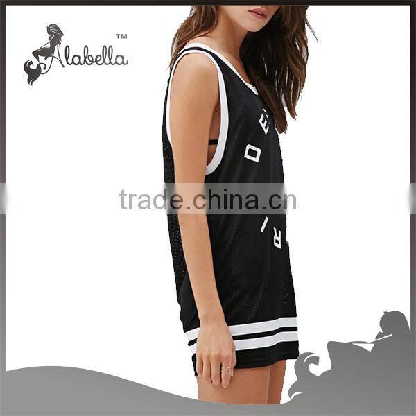 Sleeveless jersey polyester mesh fabric for soccer wear baseball wear