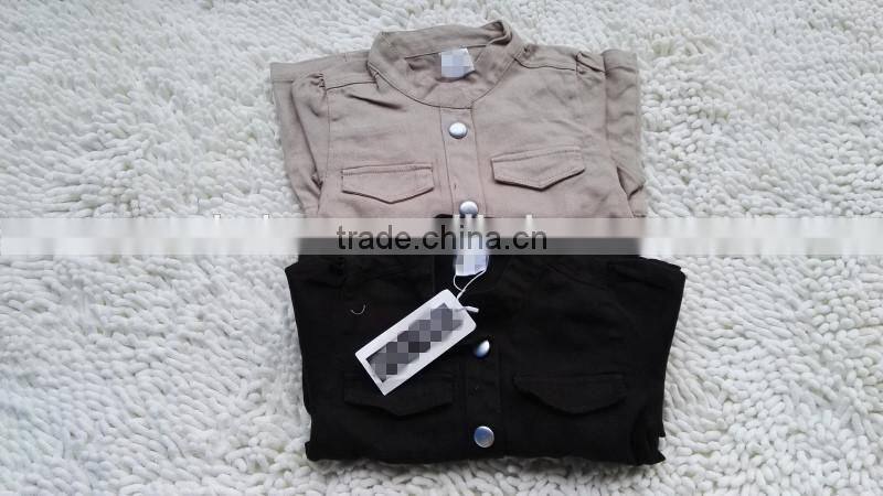 Branded stock lots child 100%cotton casual jacket