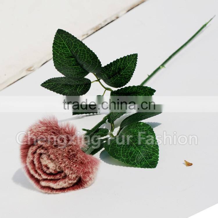 CX-A-69B China Factory New Products Rex Rabbit Fur Indian Wedding Flower