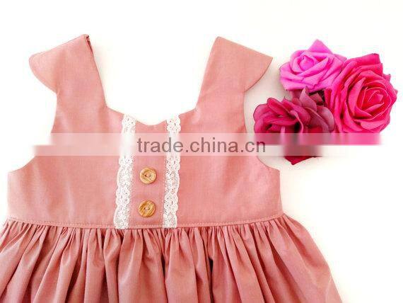 New Design Cotton Linen Sleeveless Lovely Baby girls dresses