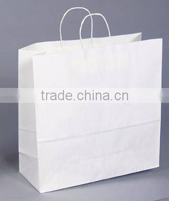 Kraft Paper Bag with logo printed and paper twisted handles