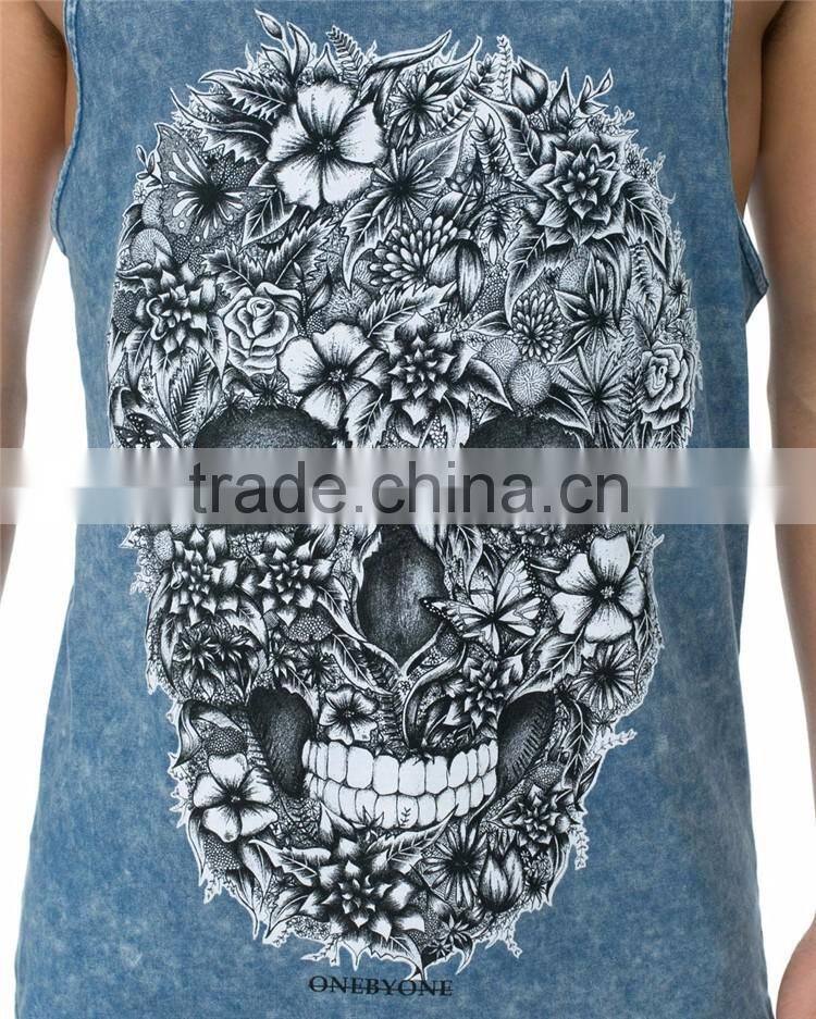 Skull printed tank top pattern