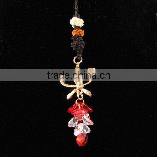 fashion butterfly mobile charm, high quality crystal mobile accessories