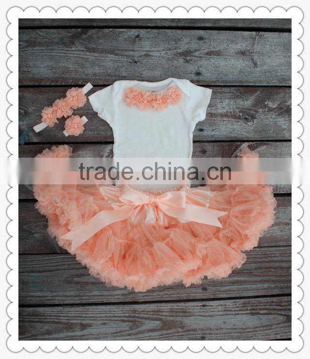 Baby Summer Suit Sets Top Shirts+kids Fluffy Skirts Children Clothing Set