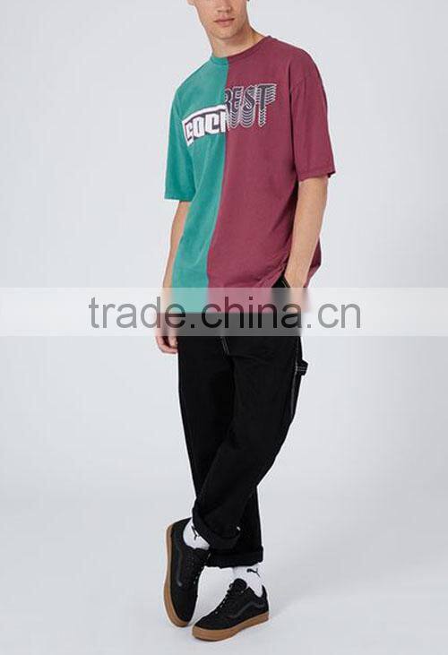 Custom latest men asymmetric personality trend T - shirts