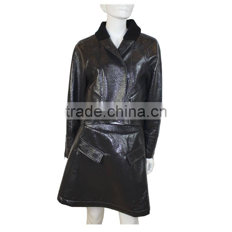 2014 2015 new design Jacket for women crop jacket custom made jacket PU lady dress