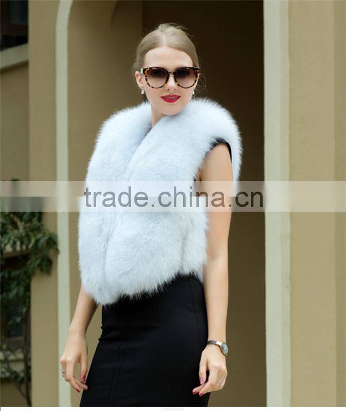 Genuine Fox Fur Vest for Women Thick Winter Warm Real Fox Fur Coat Can Custom Big Size Short Style Fox Fur Vest Coats