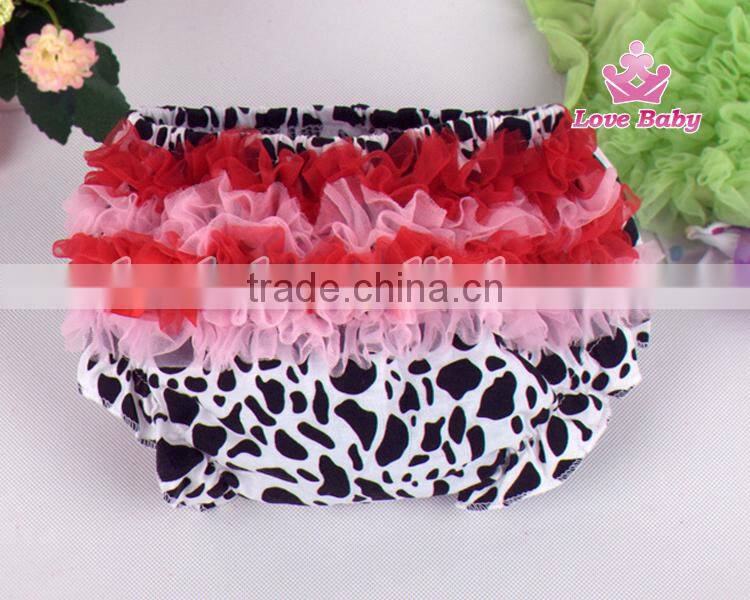 Wholesale New Desgin Cotton Cute Baby Ruffle Bloomer Baby Diaper Cover