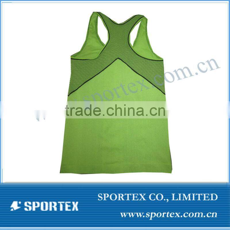 Latest design Ladies seamless tank top / High quality seamless base layer/Seamless sportswear