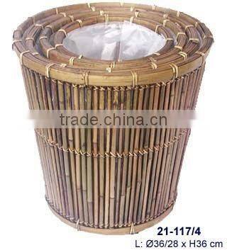Natural bamboo planter
