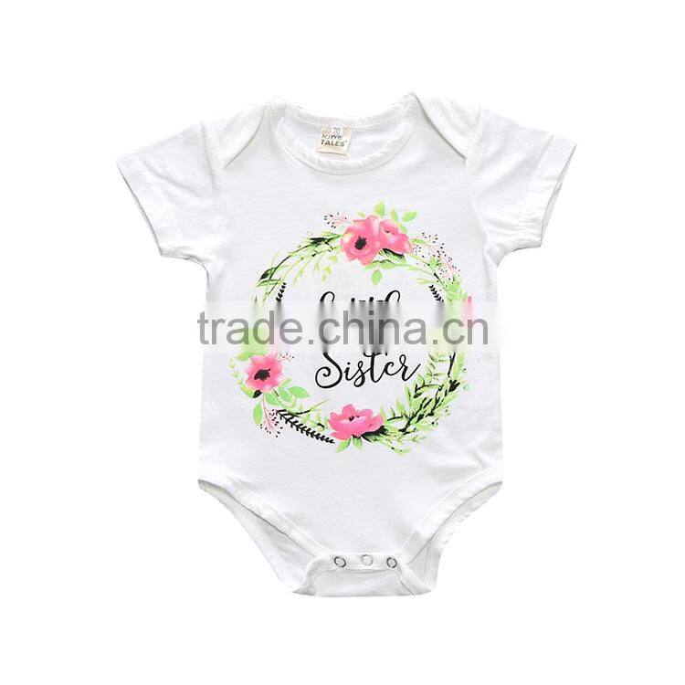 S17531A Baby Toddler Little Girl Sister Clothing Baby Bodysuit
