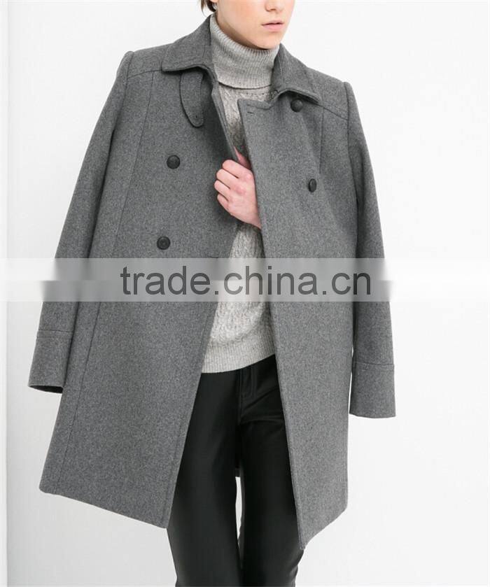 luxury grey high quality gothic long winter coats for women