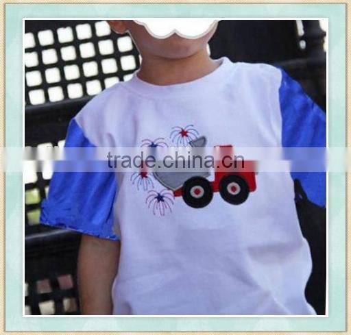 2017National Day baby boys o-neck casual short seleeves t-shirt simple pattern printer
