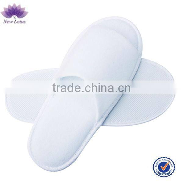 Hot sales high grade closed toe coloured hotel velvet disposable slipper