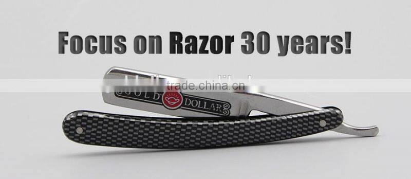 "GOLDOLLAR 208" man's razor carbon steel barber razor cut throat razor