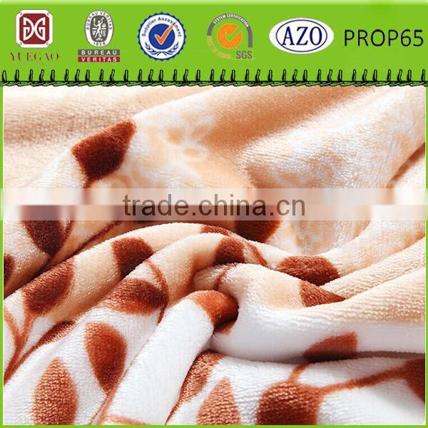 OEM flower printed flannel blanket quilted travel blanket