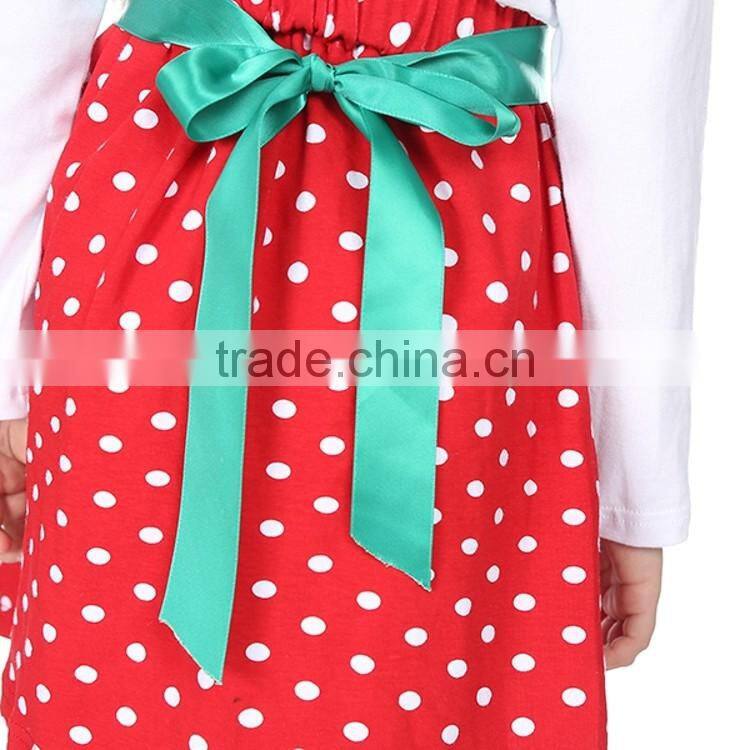2016 factory wholesale fashion Baby Girls Polka Dot dress ,long sleeve cute dress,Kids Wear Casual Wave Point Dress MC6030302