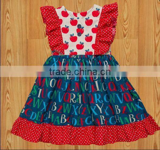 Boya Latest style baby dress /girl party wear dress handmade baby crochet polka dot frock baby toddlers girls clothing