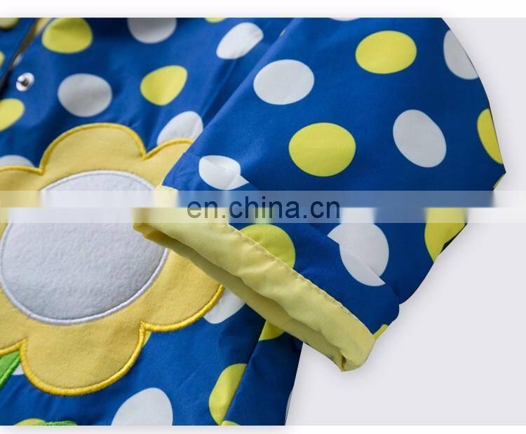 Latest Spring Kids Custom Print Waterproof Raincoat Nylon Jackets