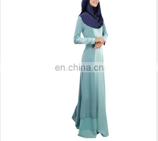 Plus Size Malaysia Dubai Arab lace Sleeve Kaftan Abaya Muslim Long maxi dress