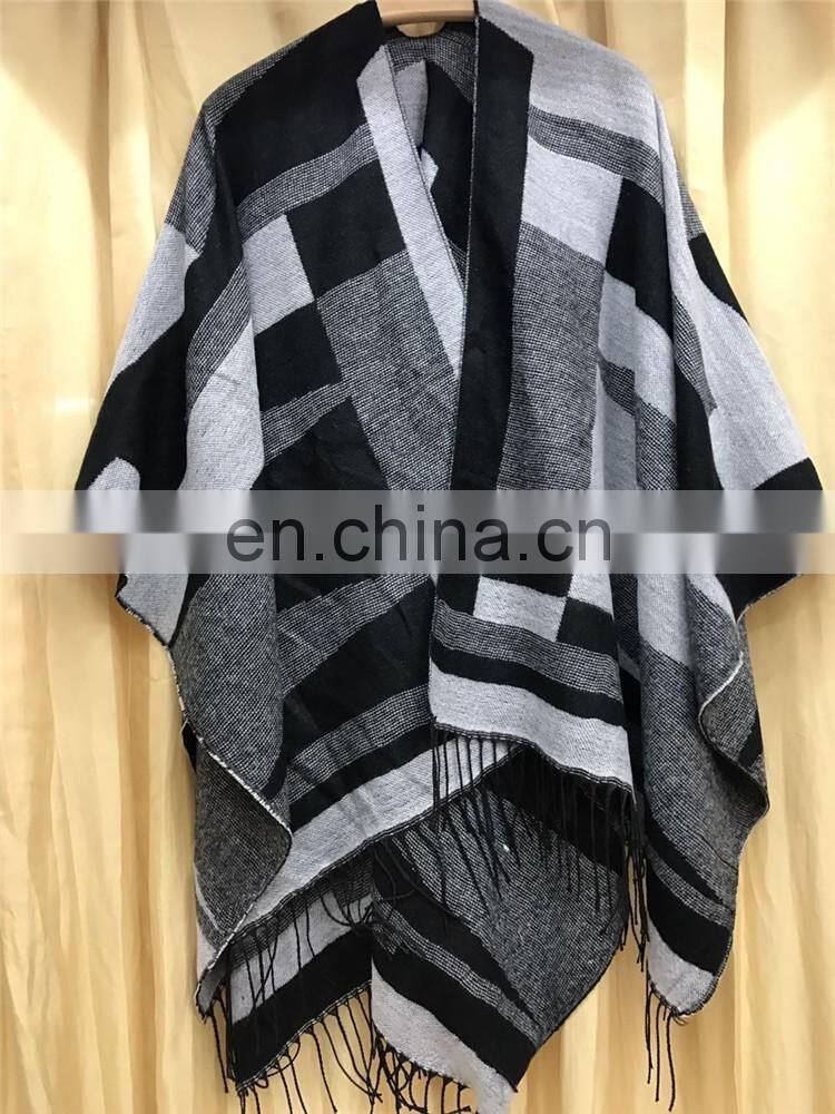 wholesale mexican imports women's traditional ruana wool wraps 100% kashmir pashmina shawl