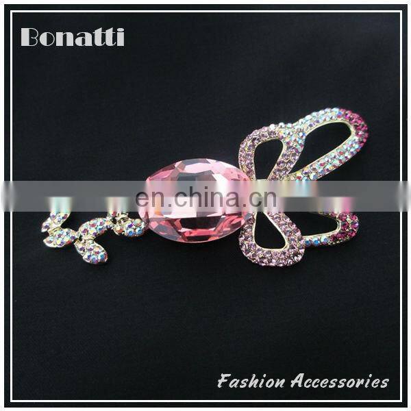 hot sale silver crystal brooch