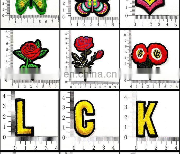embroidery patch hand rose flower patches embroidery for Women Clothing