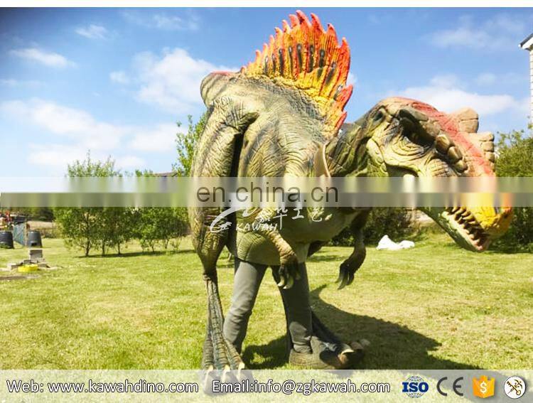 Amusement walking robotic Spinosaurus realistic dinosaur costume for sale