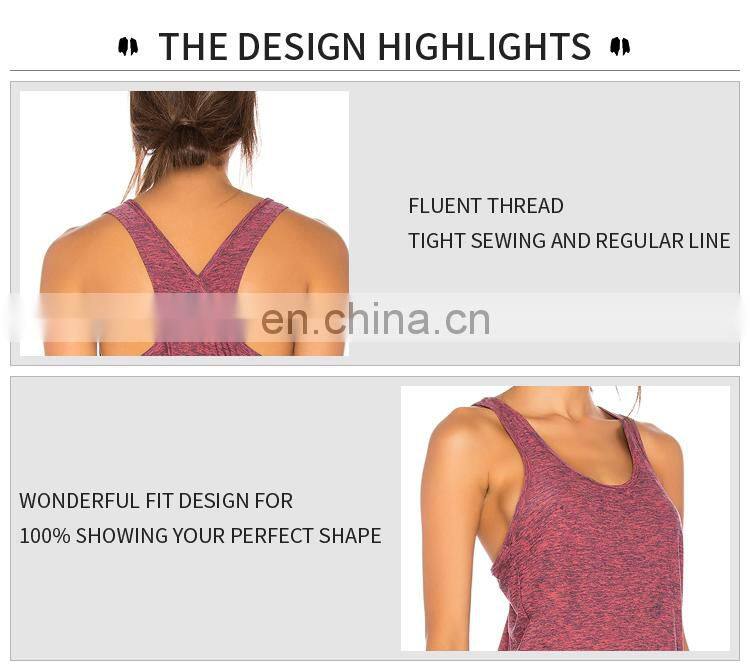 TANK TOP China wholesale womens custom sexy workout plain dry fit summer athletic sports running fitness yoga tank top in bulk