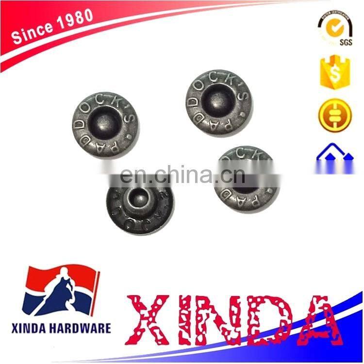 Alloy rivets for garment/fitting pants customized rivets
